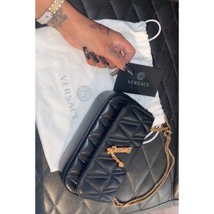 Versace small bag with details chain new